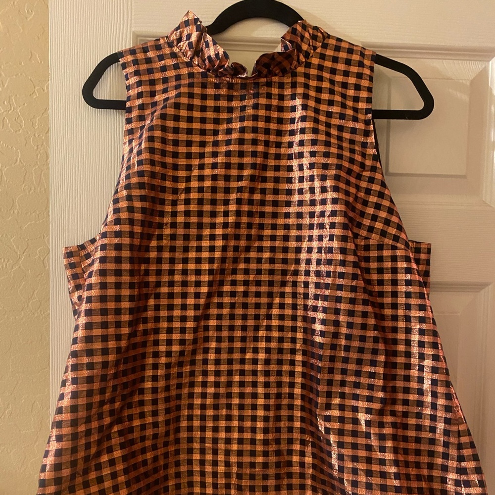NWOT J Crew Ruffle Neck Top